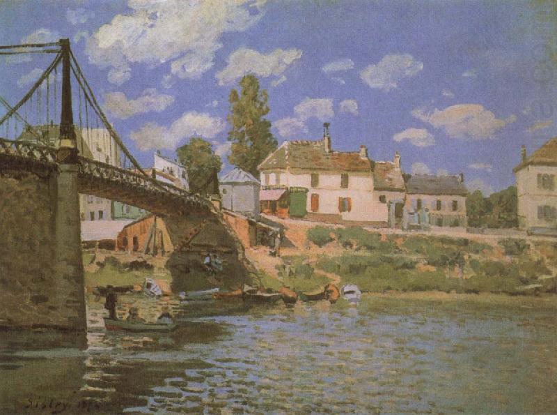 Alfred Sisley The Bridge at Villeneuve-la-Garenne china oil painting image